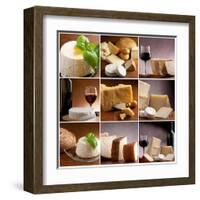 Collection Of Italian Cheese And Wine-Marco Mayer-Framed Art Print