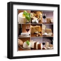 Collection Of Italian Cheese And Wine-Marco Mayer-Framed Art Print