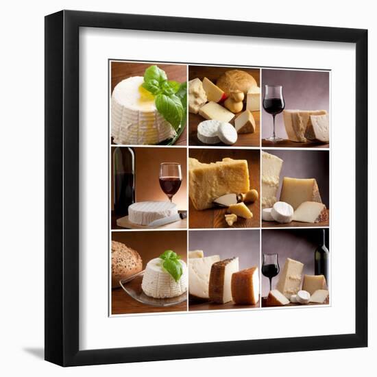 Collection Of Italian Cheese And Wine-Marco Mayer-Framed Art Print