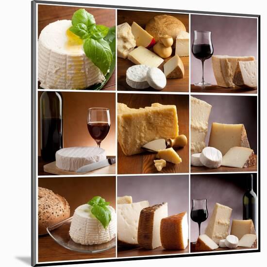 Collection Of Italian Cheese And Wine-Marco Mayer-Mounted Art Print