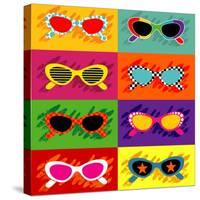 Collection Of Pop Art Sunglasses-UltraPop-Stretched Canvas