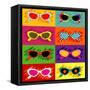 Collection Of Pop Art Sunglasses-UltraPop-Framed Stretched Canvas