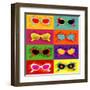 Collection Of Pop Art Sunglasses-UltraPop-Framed Art Print