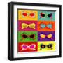 Collection Of Pop Art Sunglasses-UltraPop-Framed Art Print