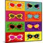 Collection Of Pop Art Sunglasses-UltraPop-Mounted Art Print