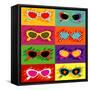 Collection Of Pop Art Sunglasses-UltraPop-Framed Stretched Canvas