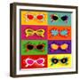 Collection Of Pop Art Sunglasses-UltraPop-Framed Art Print