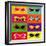 Collection Of Pop Art Sunglasses-UltraPop-Framed Art Print