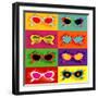 Collection Of Pop Art Sunglasses-UltraPop-Framed Art Print