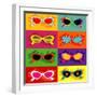 Collection Of Pop Art Sunglasses-UltraPop-Framed Art Print