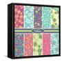 Collection of Seamless Pattern Backgrounds-SelenaMay-Framed Stretched Canvas