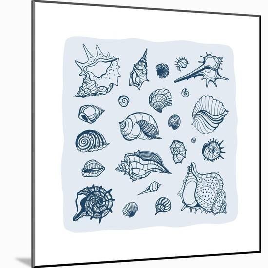 Collection of Seashells-Katya Ulitina-Mounted Art Print