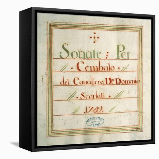 Collection of Sonatas for Harpsichord-Domenico Scarlatti-Framed Stretched Canvas