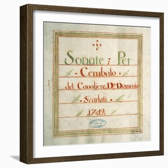 Collection of Sonatas for Harpsichord-Domenico Scarlatti-Framed Giclee Print