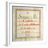 Collection of Sonatas for Harpsichord-Domenico Scarlatti-Framed Giclee Print