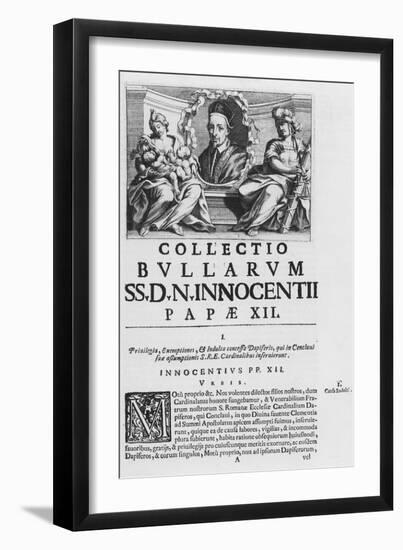 Collection of the Papal Bulls of Pope Innocent XII-null-Framed Giclee Print