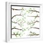 Collection of Tree Branch Silhouettes-Pink Pueblo-Framed Premium Giclee Print