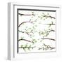 Collection of Tree Branch Silhouettes-Pink Pueblo-Framed Art Print