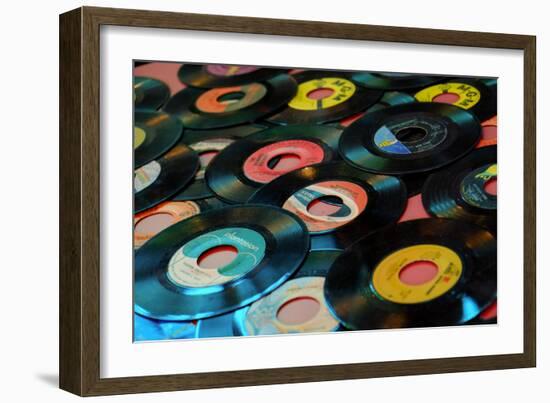 Collection of Vinyl Records, Wildwood, New Jersey, Usa-Julien McRoberts-Framed Photographic Print