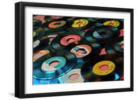 Collection of Vinyl Records, Wildwood, New Jersey, Usa-Julien McRoberts-Framed Photographic Print