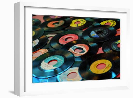 Collection of Vinyl Records, Wildwood, New Jersey, Usa-Julien McRoberts-Framed Photographic Print