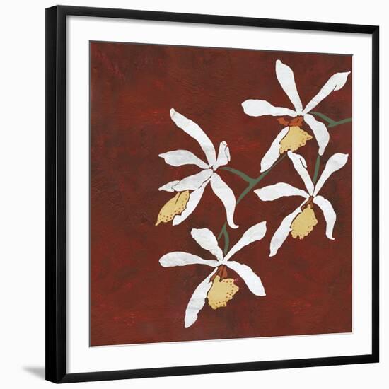 Collection Rouge - Floral-Linda Wood-Framed Giclee Print