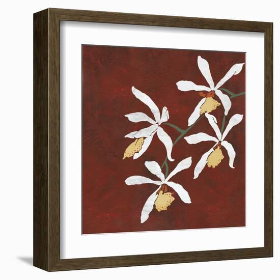 Collection Rouge - Floral-Linda Wood-Framed Giclee Print