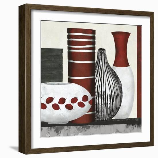 Collection Rouge - Set-Linda Wood-Framed Giclee Print