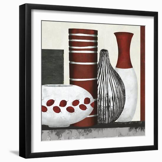 Collection Rouge - Set-Linda Wood-Framed Giclee Print