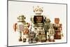 Collection Small &Large Robots-null-Mounted Art Print