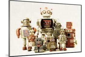 Collection Small &Large Robots-null-Mounted Art Print