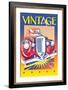 Collectors Car with Sign 'Vintage' Above-David Chestnutt-Framed Art Print