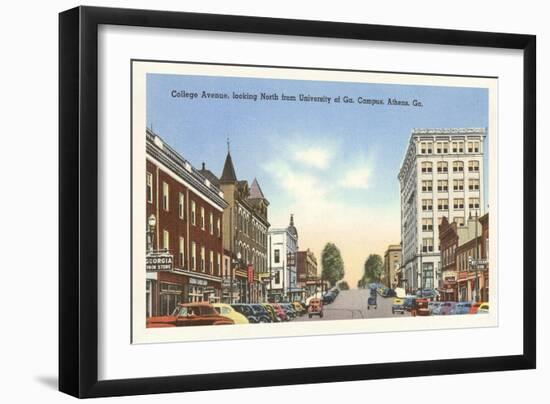 College Avenue, Athens, Georgia-null-Framed Art Print