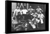 College Baseball Players with Terrier-null-Framed Stretched Canvas