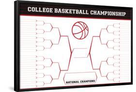 College Basketball Championship Bracket-null-Framed Poster
