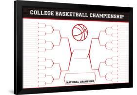 College Basketball Championship Bracket-null-Framed Poster