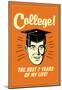 College Best 7 Years Of My Life Funny Retro Poster-null-Mounted Poster