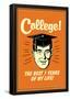 College Best 7 Years Of My Life Funny Retro Poster-null-Framed Poster