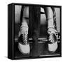 College Coed Sporting, Ubiquitous Saddle Shoes-Alfred Eisenstaedt-Framed Stretched Canvas