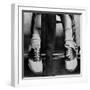 College Coed Sporting, Ubiquitous Saddle Shoes-Alfred Eisenstaedt-Framed Photographic Print