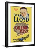 College Days - Football-null-Framed Art Print