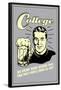College Drink More Before 9am Others Drink All Day Funny Retro Poster-Retrospoofs-Framed Poster