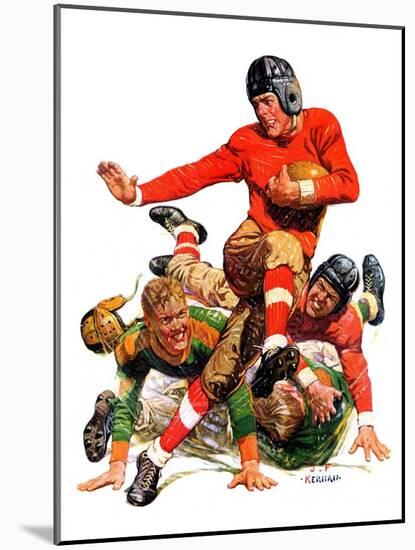 "College Football,"October 15, 1932-J.F. Kernan-Mounted Giclee Print