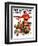 "College Football," Saturday Evening Post Cover, October 15, 1932-J.F. Kernan-Framed Giclee Print