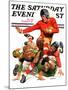 "College Football," Saturday Evening Post Cover, October 15, 1932-J.F. Kernan-Mounted Giclee Print
