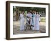 College Girls Wearing Traditional Ao Dai at West Lake on Graduation Day, Indochina, Southeast Asia-Robert Francis-Framed Photographic Print
