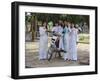 College Girls Wearing Traditional Ao Dai at West Lake on Graduation Day, Indochina, Southeast Asia-Robert Francis-Framed Photographic Print