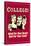 College Good For Your Brain Bad for Liver Funny Retro Poster-Retrospoofs-Stretched Canvas