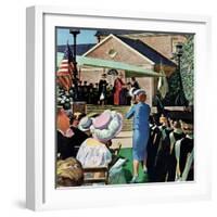 "College Graduation," June 4, 1960-Thornton Utz-Framed Premium Giclee Print