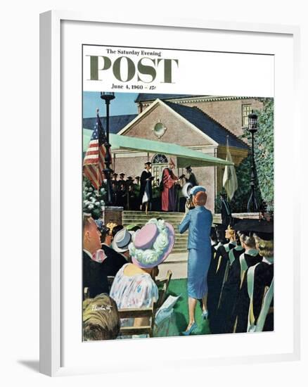 "College Graduation," Saturday Evening Post Cover, June 4, 1960-Thornton Utz-Framed Giclee Print